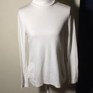 Talbots Long Sleeved White Turtleneck